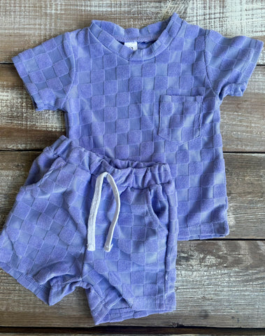Purple Terry Cloth Set