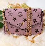 Inspired Pink Gold Chain Purse