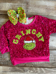 Pink Sequin Animal Sweater