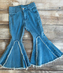 Flared Frayed Jeans